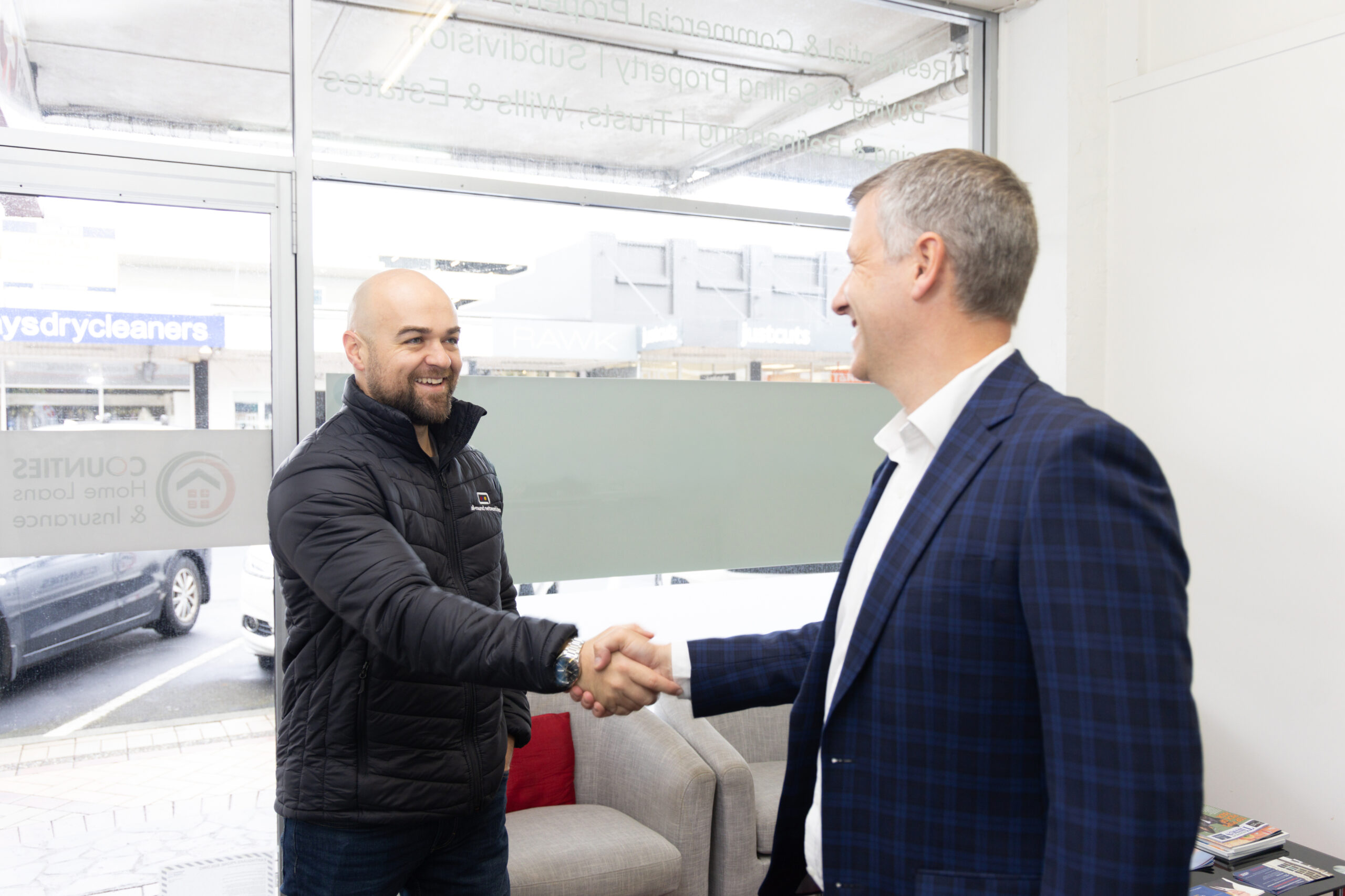 Two men shaking hands