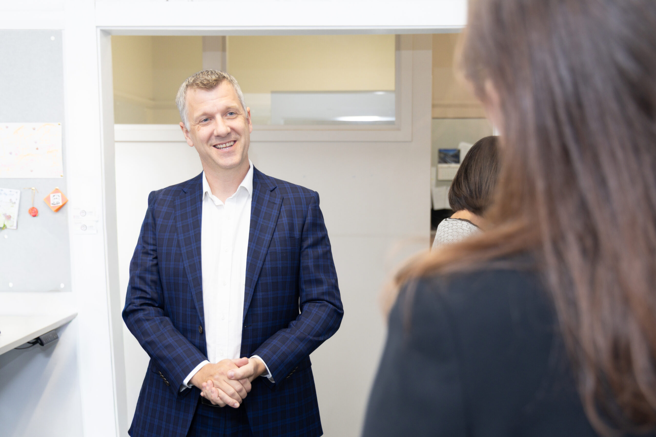 Man in a suit in a office